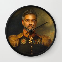 George Clooney - replaceface Wall Clock | Georgeclooney, Painting, Digital, Photoshop, Replaceface, Georgedawe, Curated 