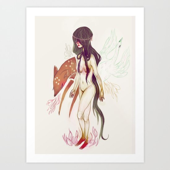 Naked Fingers Art Print