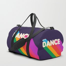 RAINBOW DANCE TYPOGRAPHY- let's dance Duffle Bag