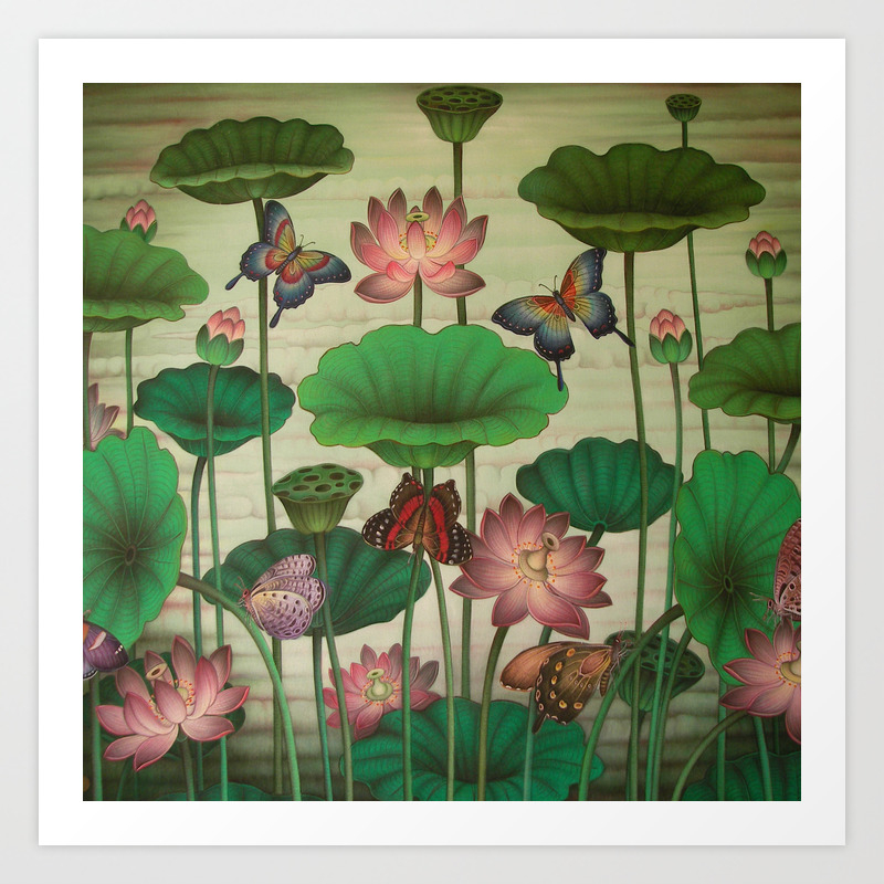Lotus Painting Art Print By Tanduksapi Society6