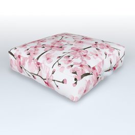 Watercolor cherry blossom Outdoor Floor Cushion