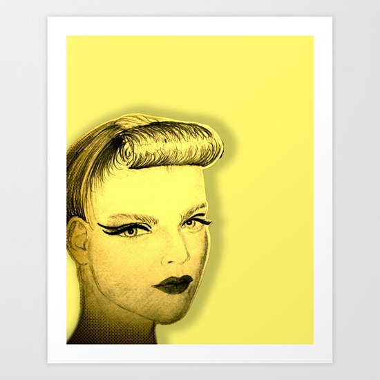 fake blonde Art Print
