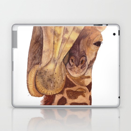 Baby giraffe and his mother Laptop & iPad Skin