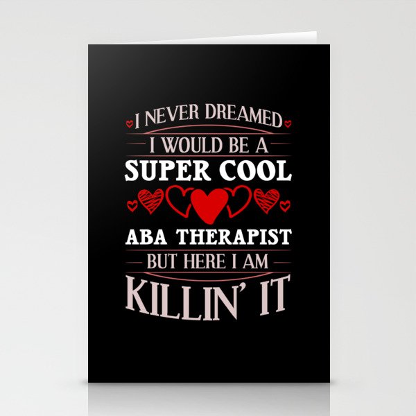 ABA Behavior Therapist Therapy Analyst Stationery Cards