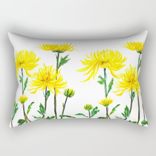 yellow chrysanthemum Rectangular Pillow