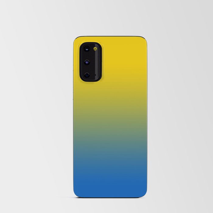 Blue and Yellow Solid Colors Ukraine Flag Colors Gradient 1 100% Commission Donated To IRC Read Bio Android Card Case
