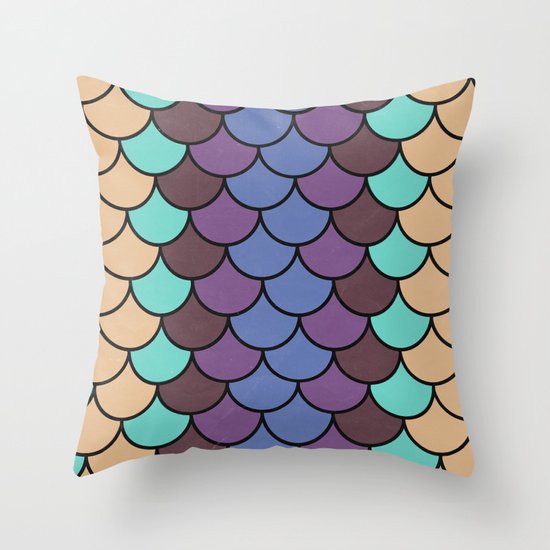 Peacock Feather Throw Pillow