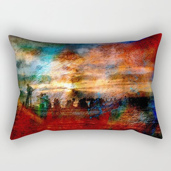 Abstract Landscape Rectangular Pillow
