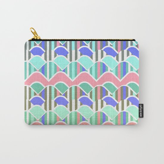 Colorful waves- upside down Carry-All Pouch