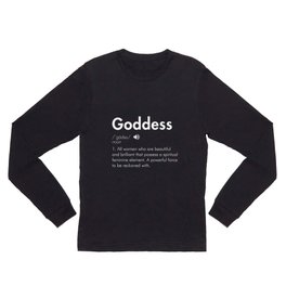 Goddess Definition - Feminism Girl Egyptian Greek Sun Print Long Sleeve T Shirt