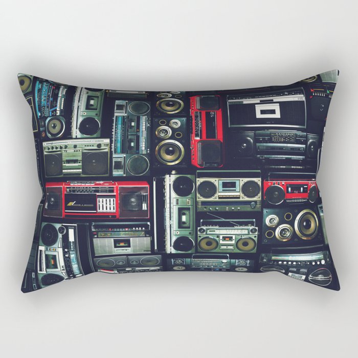 Radio Boombox Rectangular Pillow