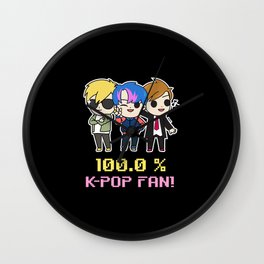 100 percent k-pop fan Wall Clock