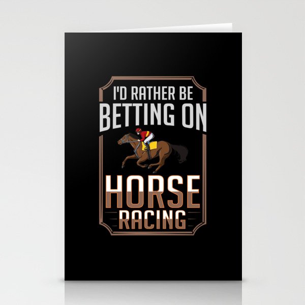 Horse Racing Race Track Number Derby Stationery Cards