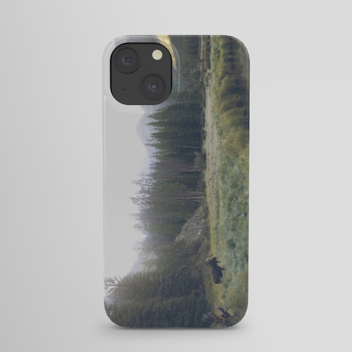 Morning Meadow Moose iPhone Case