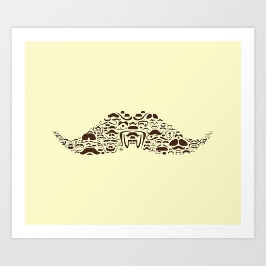 Mustache Of Mustaches Art Print