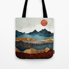 Amber Dusk Tote Bag | Watercolor, Bronze, Dream, Silver, Contemporary, Black, Graphicdesign, Red, Copper, Curated 
