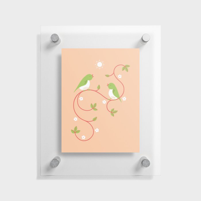 Spring Day (peach) Floating Acrylic Print