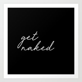 get naked bathroom decor Art Print