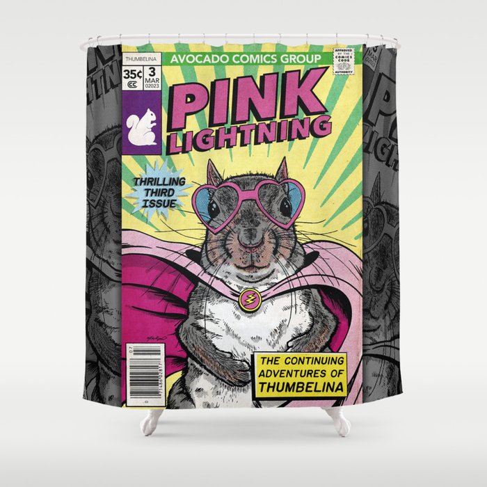 Little Thumbelina Girl: Pink Lightning #3 Shower Curtain