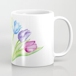 Rainbow Tulips, Spring Flowers Coffee Mug
