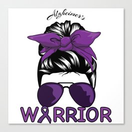 Alzheimer's Warrior Alzheimer's Awareness Canvas Print