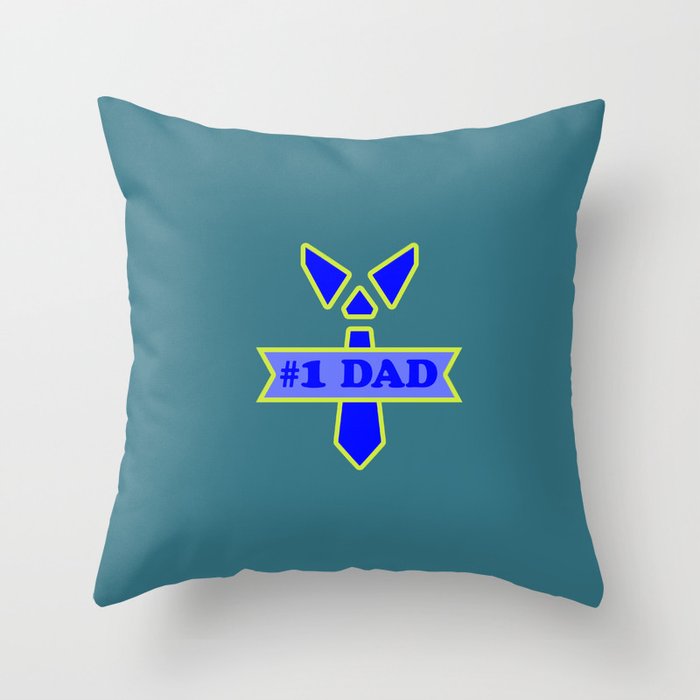#1 Dad - Tie Throw Pillow