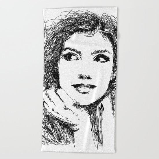 BEAUTIFUL WOMAN Beach Towel