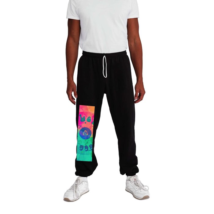Love, Peace and Hope 03 relax, pink, trippy, zen, weed Sweatpants