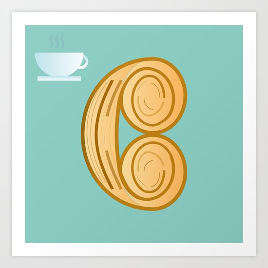 C for cool breakfast Art Print
