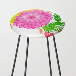 flowers and fruits Counter Stool