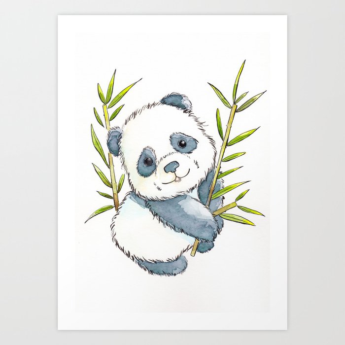 Baby Panda 01 Series Art Print