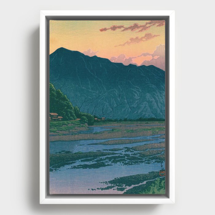 Chichibu In The Evening by Kawase Hasui Framed Canvas