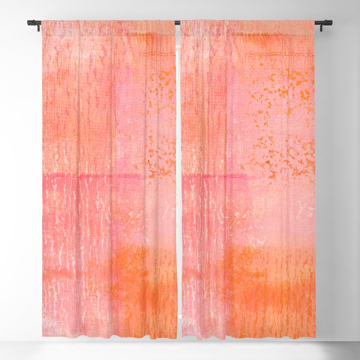 Surfaces 8 | Hot Orange & Pink Blackout Curtain