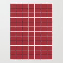 Simple Plaid Poster | Geometric, New, New Home Decor, Grid, Dimple Style, Coral, Graphicdesign, Decorative, Modern, Creative 