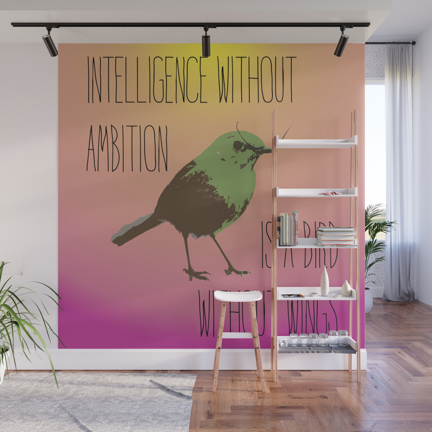 Intelligence Without Ambition Is A Bird Without Wings Salvador Dali Wall Mural By Looseleaf Society6