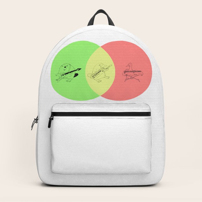 Keytar Platypus Venn Diagram Gyr Backpack By Jamesmichals Society6