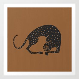 Blockprint Cheetah Art Print