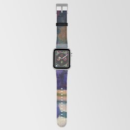 Still Life with Plums, Tuscany, Italy food and wine portrait painting by Apple Orchards and Red Foliage Vines of October landscape painting by Theo van Rysselberghe Apple Watch Band