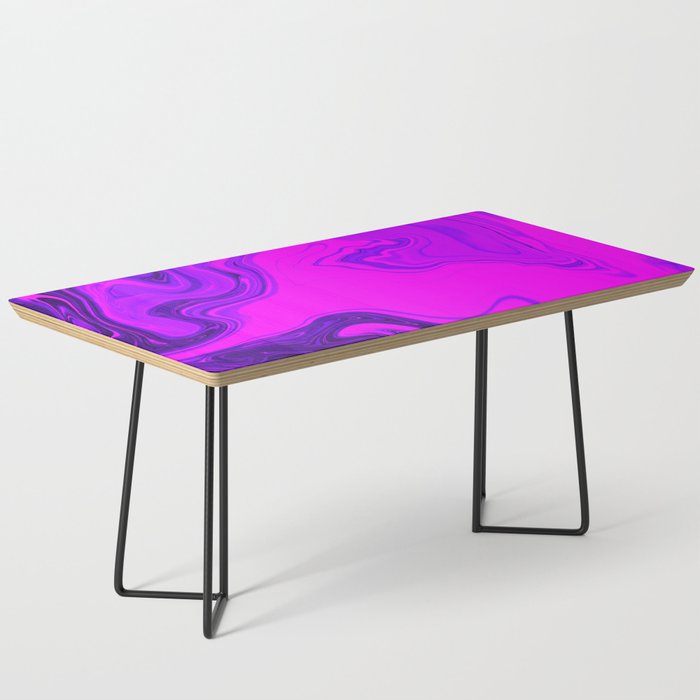 Liquid Color Marble Purple and Pink Coffee Table