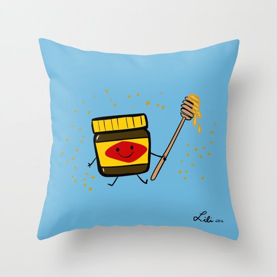 Vegemite Honey Throw Pillow