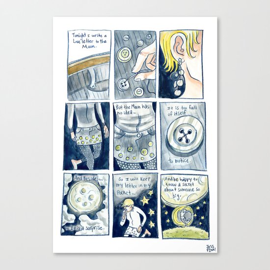 Love Letter to the Moon Canvas Print