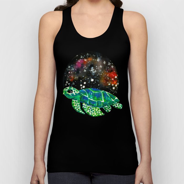 Watercolor Sea Turtle Tank Top