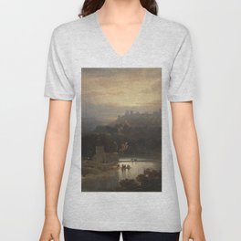El Castillo de Alcalá de Guadaíra - David Roberts V Neck T Shirt
