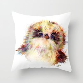 Baby Owl ~ Owlet Painting Throw Pillow