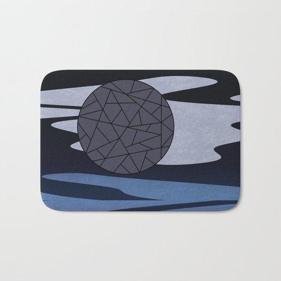 DARK MOON (abstract geometric) Bath Mat
