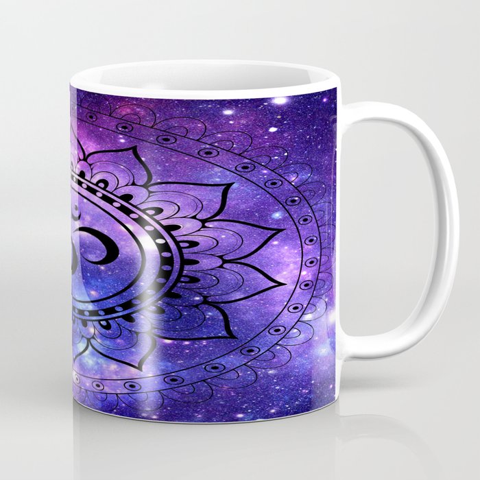 Om Mandala: Purple Blue Galaxy Coffee Mug