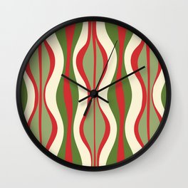 Mod Christmas Retro Xmas Hourglass Abstract Pattern  Wall Clock