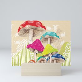Magical Mushrooms Mini Art Print