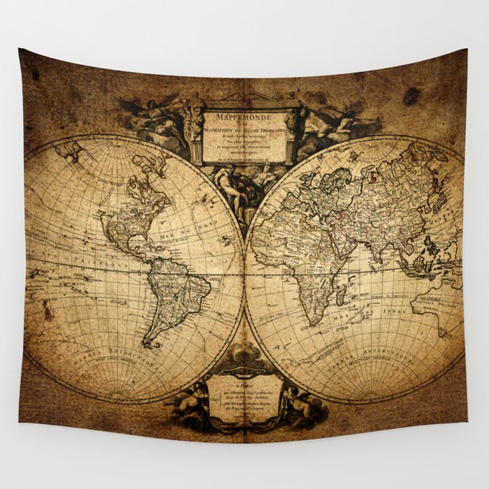 World map store wall tapestry