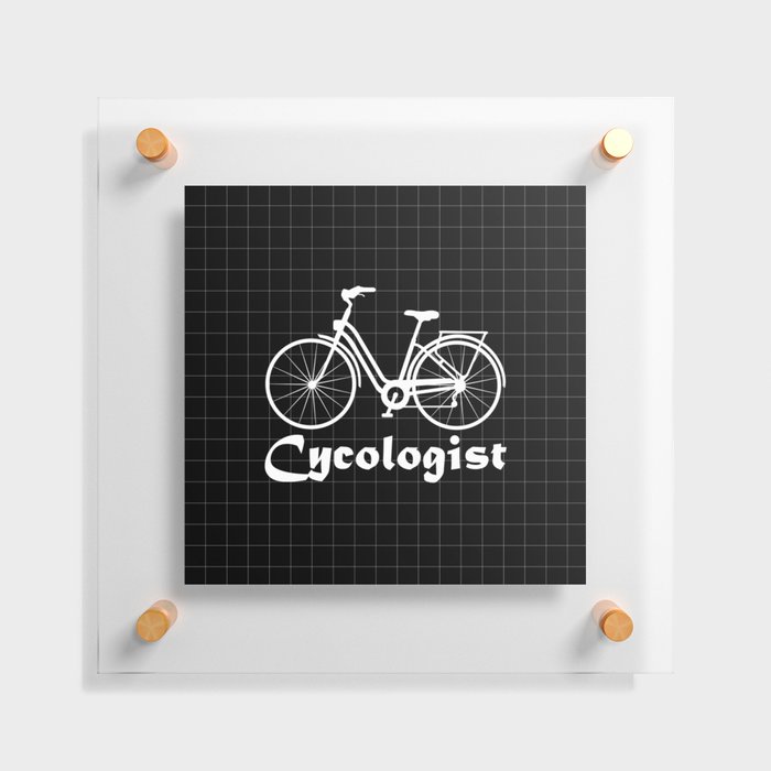 Bicyclist, cycologist White Bike Floating Acrylic Print